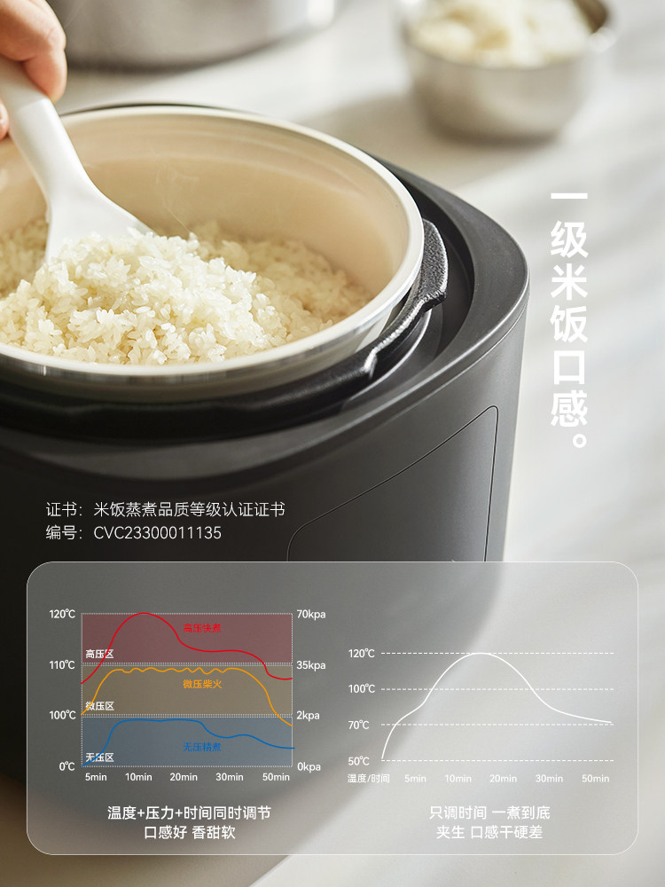 Olayks Instant 0 Coating Intelligent Variable Pressure Rice Cooker for Home Use, 4L Large Capacity, Multifunctional High Pressure Rice Cooker