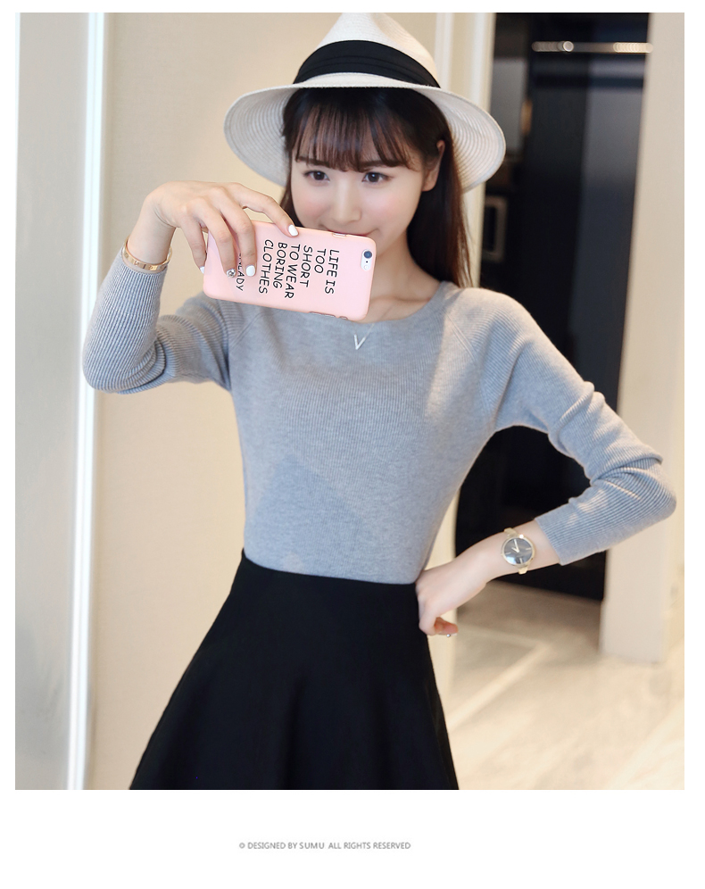 Áo len cao cổ nữ mùa thu ngắn Áo khoác dài tay nữ Slim Fit đan hàng đầu trong mùa thu đông áo nữ trung niên