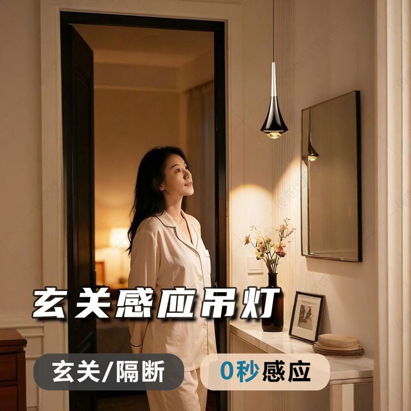 Entryway Motion Sensor Light, High-End Pendant Light for the Entrance Door, Lights up When Someone Approaches, Creative Decorative Atmosphere Hallway Pendant Light