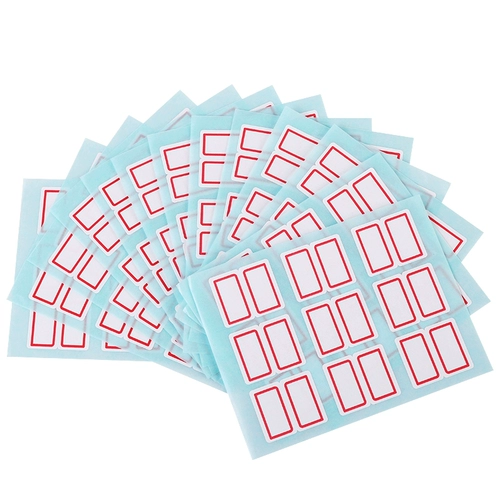 Deli 7191 Самостоятельная метка 25*30 мм не -жареная клейкая бумага бумажная метка красное края 12 фото