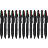 Многоцветная черная зеленая красная синяя шариковая ручка