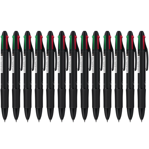 Многоцветная черная зеленая красная синяя шариковая ручка