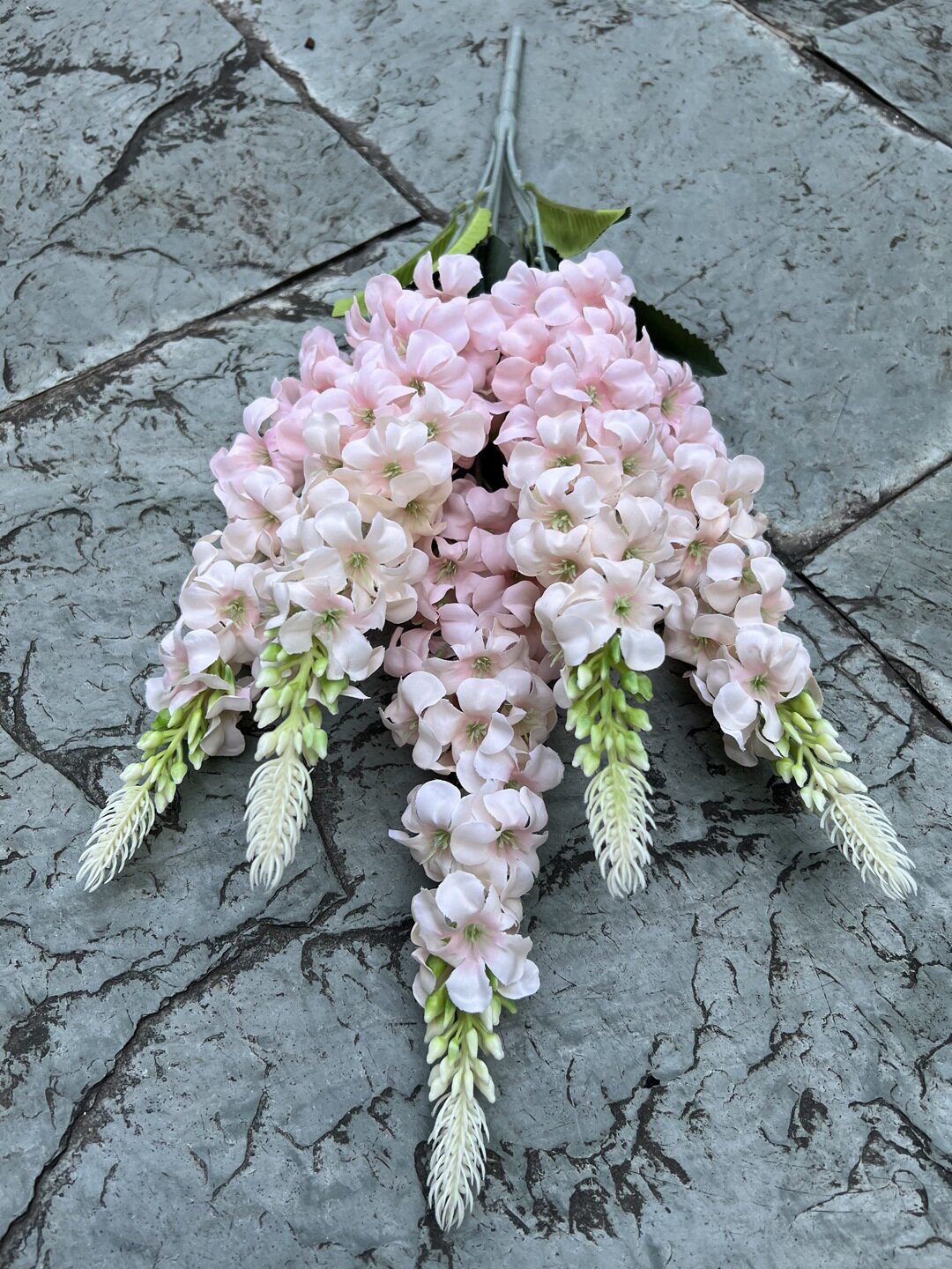 婚庆仿真花把束风信子法式5叉风信子婚礼引花排紫罗兰路引假花详情11