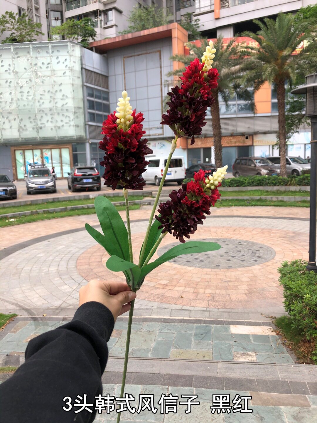 婚庆仿真花把束风信子法式5叉风信子婚礼引花排紫罗兰路引假花详情30