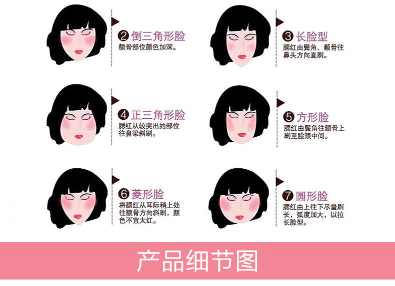QYPRO Qianyi Ying Run Pearlescent Blush Blaser Quần áo ba chiều Sticker Trang điểm tự nhiên màu nude Trang điểm má hồng juicy pang