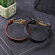 Small Dog Collar, Leather Neckband for Small Dogs, Leather Collar for Greyhound, Whippet, and Lurcher, Leather Collar with Leash