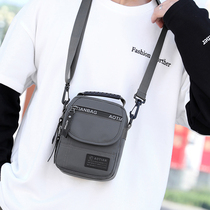 New mens bag summer change mobile phone bag multi-function anti-splashing water wearing belt running bag shoulder shoulder bag nylon cloth