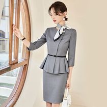 Services de traiteur Suit Superior Womens Career Suit Two Sets Bursting Summer Temperament Hotel Beauty Parlour Thin