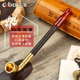 Агатовый мундштук ручной работы из нефрита, мужская старомодная медная курительная трубка