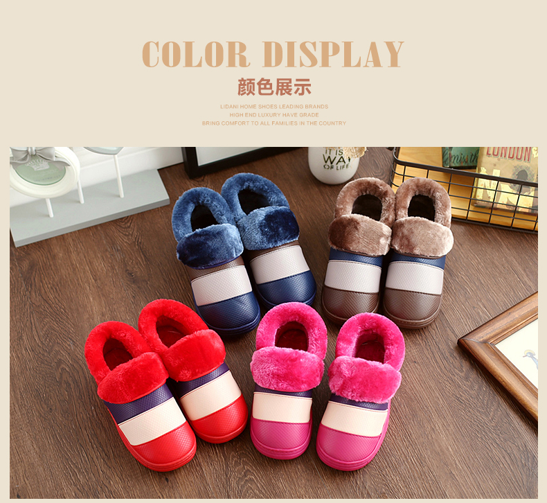 Mua một tặng một đôi dép bông miễn phí cho nữ túi mùa đông có đế dày trong nhà sau sinh tháng ấm áp đôi giày cotton nam mang mùa thu dép mang nhà tắm