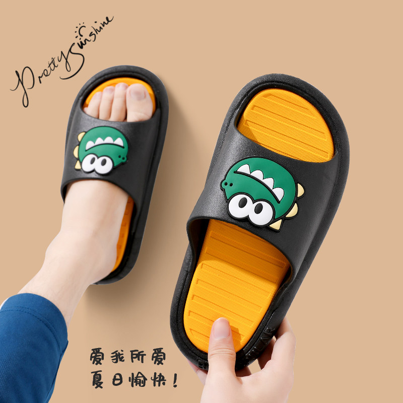 Men's slippers men's summer outwear Ins damp home anti-slip and cute thick bottom trampled boy sandals Outdoor