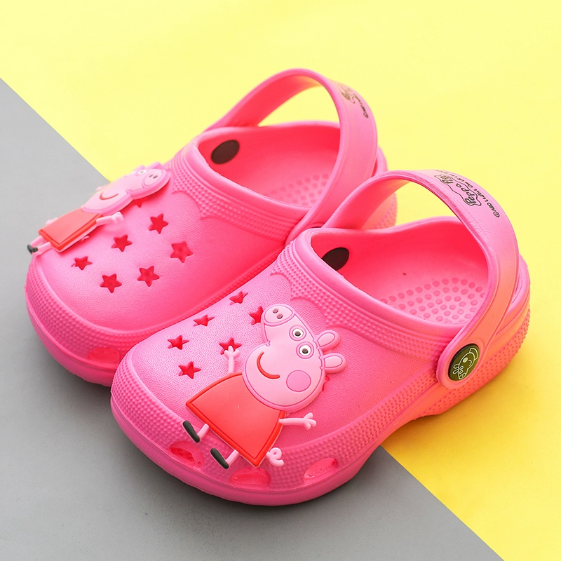 Trẻ em lỗ giày dép trẻ em cậu bé mùa hè bé trẻ sơ sinh trẻ em trong nhà mềm đáy chống trượt mặc ngoài dép 