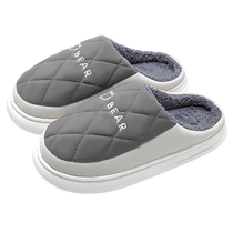 Mens winter 2024 new indoor home furnishing autumn and winter thick-soled anti-slip cotton slippers for women