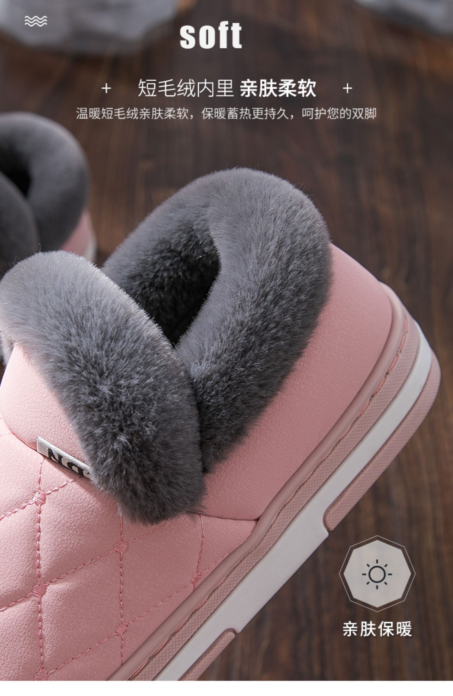 Mua một tặng một đôi dép cotton miễn phí cho phụ nữ với mùa đông mặc chống trượt dày dưới đáy ấm giày cotton trong nhà nam - Trang chủ dép đi trong nhà tắm