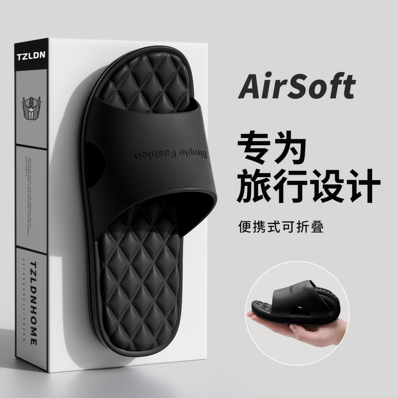 Lidani Disposable Travel Folding Slippers for Men, Summer Non-Slip Bathing Slippers, Portable Business Trip Dormitory Sandals for Women