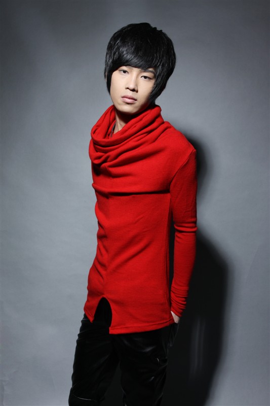 Mùa đông nhà tạo mẫu tóc ca sĩ Hàn Quốc phiên bản của đống cổ áo dài tay áo len nam cao cổ áo Slim stretch áo len xu hướng