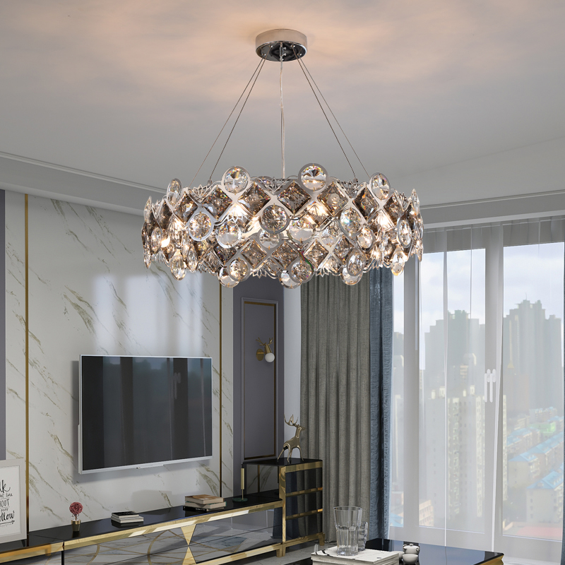 Light Extravagant Crystal Chandelia Postmodern Minimalist Living-room Living-room Light Atmospheric Bedroom Lavish Minima Modern Fancy Lamps