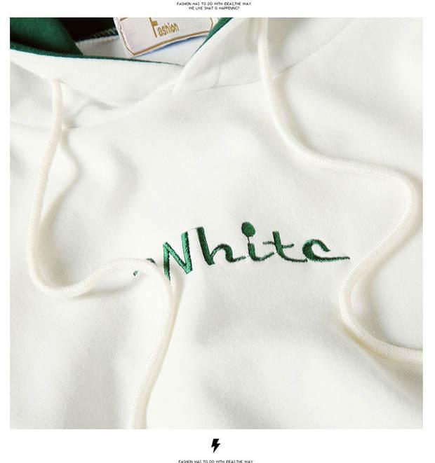 Guochao ins super fire oversize couple áo len nam mùa xuân và mùa thu thêu tiếng Anh áo khoác hip hop lỏng áo hoodie nam form rộng