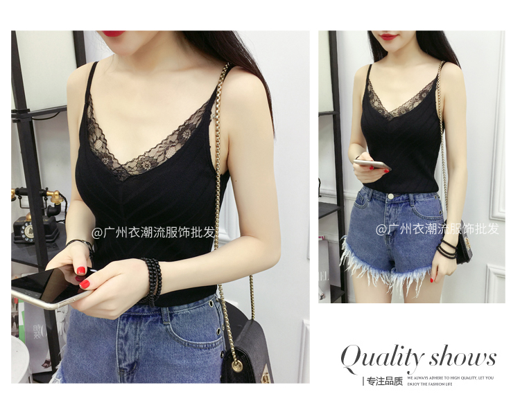 Mùa hè 2019 mới V-cổ ren ren đan áo vest ngắn đoạn lệch vai Slim mặc áo sơ mi nữ tay áo thủy triều áo cánh dơi