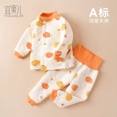 Детский осенний комбинезон, детское утепленное термобелье, нижнее белье, комплект, пижама, 2 лет