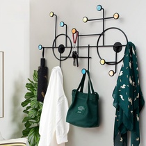 Porch clothes adhesive hook Creative Wall Wall hanger light luxury coat hook decoration wall hook free of punching