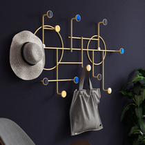 Hanger wall hanging wall light luxury clothes hat Creative clothes hook into the door wall no punch porch clothes adhesive hook