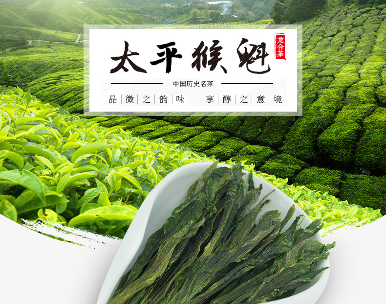 龙合新茶春茶安徽黄山雨前特级太平猴魁正宗手工捏尖250g罐装茶叶