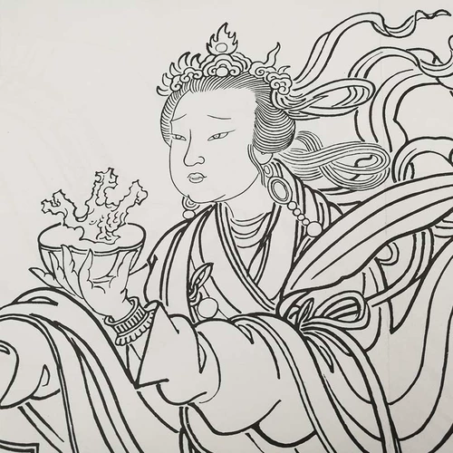 Yongle Palace линия роспись Описание Бай Тракт Учебная живопись Статьи о проекте техники живописи Гонги