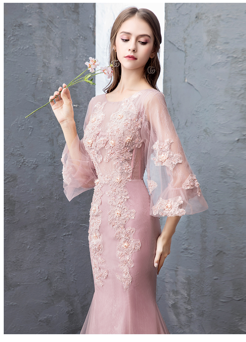 Robe de soirée manchon de lanterne - Ref 3210334 Image 18