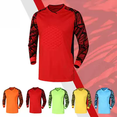 Football goalkeeper suit long sleeve suit men's custom printing competition training team uniform anti-collision gantry goalkeeper clothes
