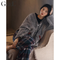 Coral Suede Pajamas Lady Autumn Winter 2020 New Fashion Extras Winter Thickened Flannel Suede Home Suit Suit