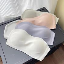 Strapless underwear for women push-up small breasts anti-slip wrap-around breasts anti-exposure seamless tube top with beautiful back jelly strip bra