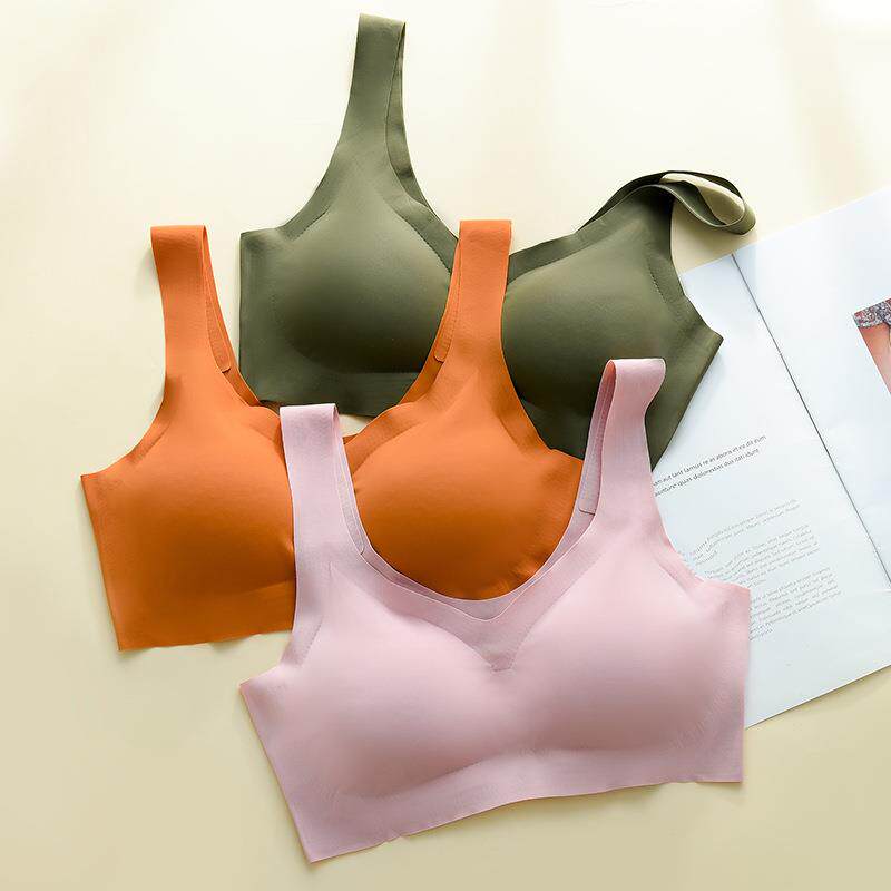 New peace of mind No-marks lingerie Poly Movement Yoga Vest No Steel Ring Ice Silk Comfort Zero Shackles Sleep Bra