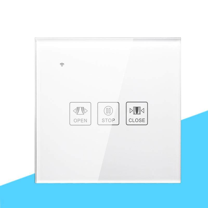 New smart switch tempered glass panel smart touch WIFI wall switch mobile phone control curtain switch