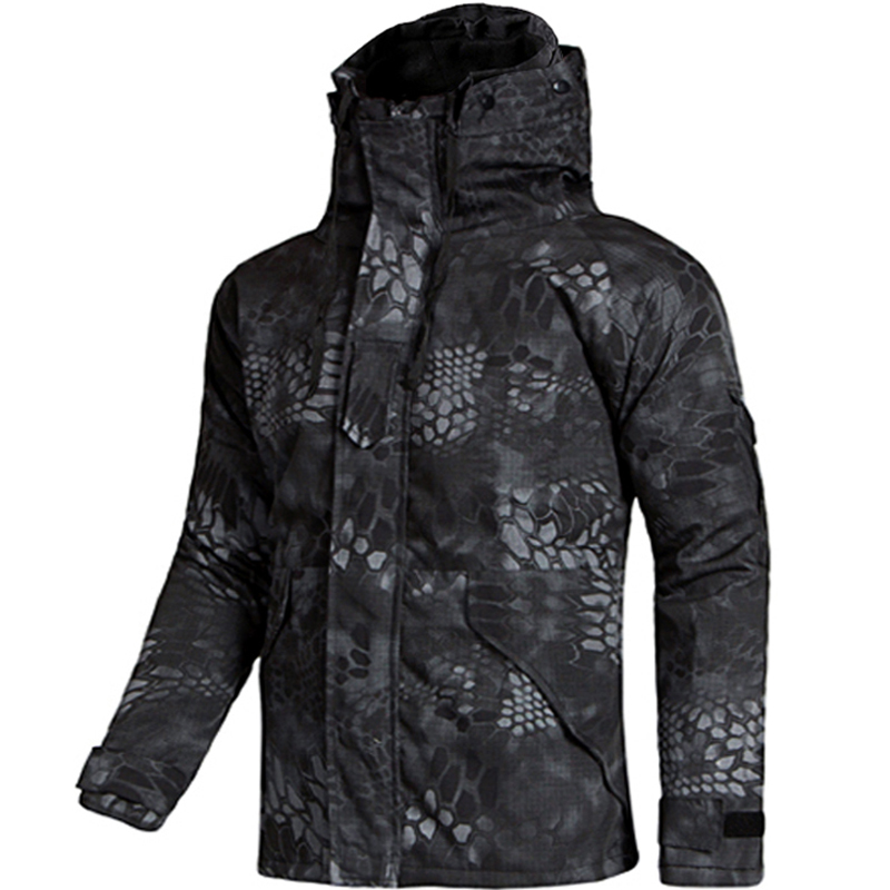 Tactical G8 jacket plus velvet thick winter men's fleece windproof waterproof camouflage tactical jacket soft shell