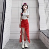 Летняя одежда, комплект, юбка, изысканный стиль, яркий броский стиль