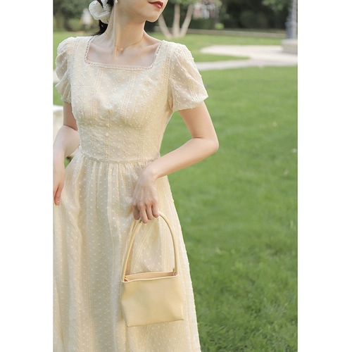 Ретро летнее платье, французский стиль, яркий броский стиль, большой размер