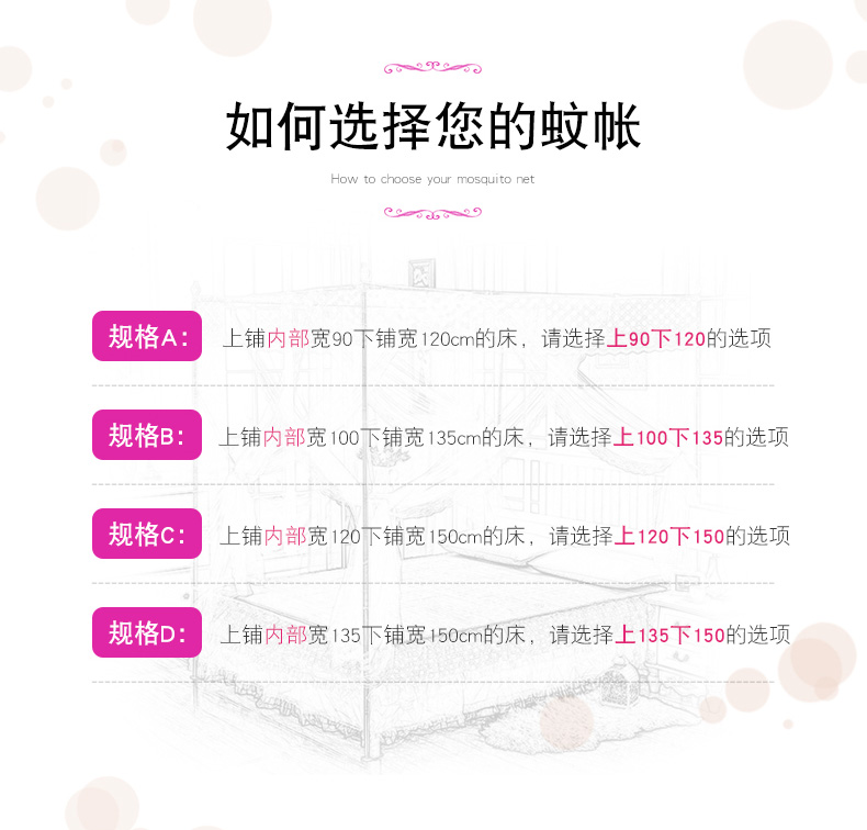 Giường trẻ em lưới chống muỗi gỗ rắn giường đôi học sinh trẻ em giường tầng hình thang lưới chống muỗi 0.9 / 1.2m mét - Lưới chống muỗi mùng chụp xếp gọn