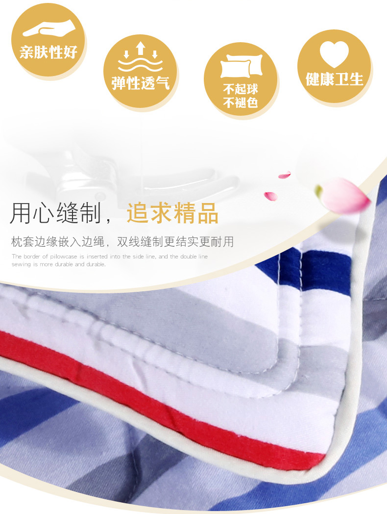 Vỏ gối bằng vải bông cotton gối bông dày dây kéo cotton gấp đôi vỏ gối 1,2 / 1,5 / 1,8m goi chu u