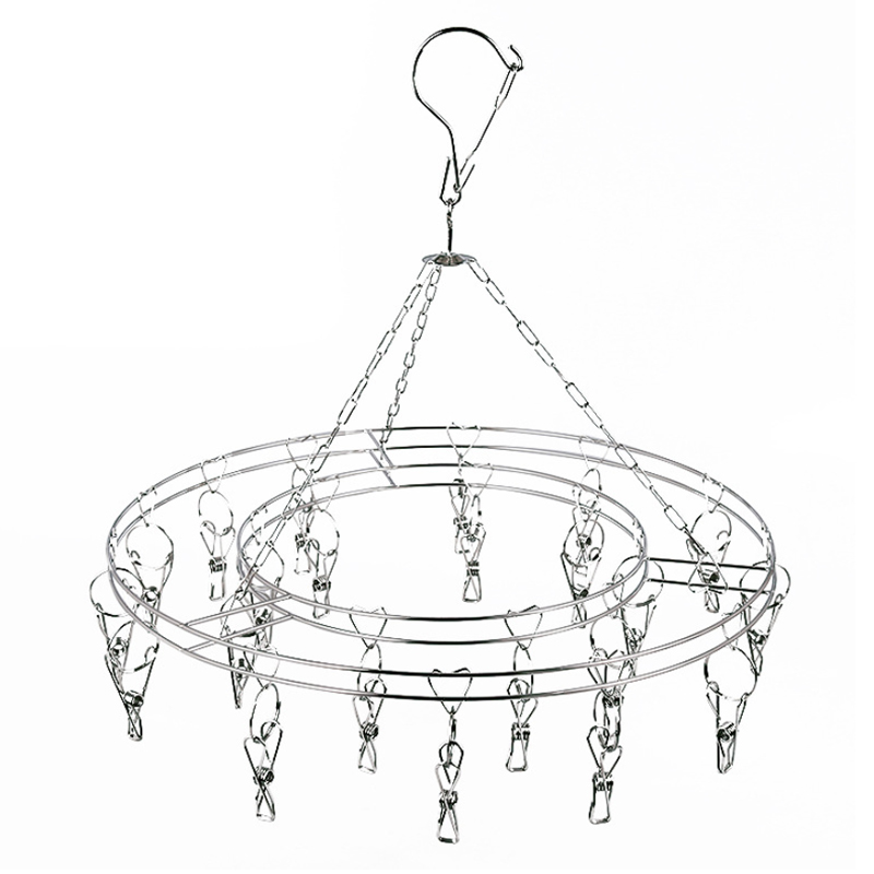 Stainless Steel Sunsocks Disc Cool Clothes Hanger Multi Clip Underwear Hook God Instrumental Windproof Baby Multifunction Home