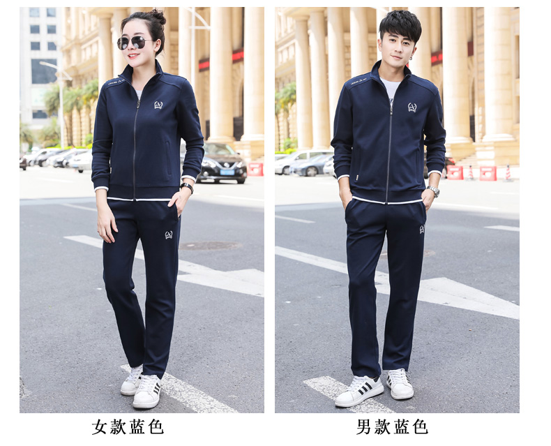 Bộ đồ thể thao nam mùa xuân và mùa thu áo len quần nữ thiết lập quần áo nữ thường xuyên quần áo thể thao cotton - Thể thao sau bộ nỉ adidas nam