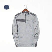 Foreign trade original single 2020 autumn and winter mens outdoor quick-drying T-shirt elastic stand-up collar long-sleeved quick-drying mountaineering and cycling