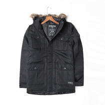 Foreign trade sports tail goods winter mens cotton coat thickened loose tooling cotton clothing hooded warm large size quilted jacket