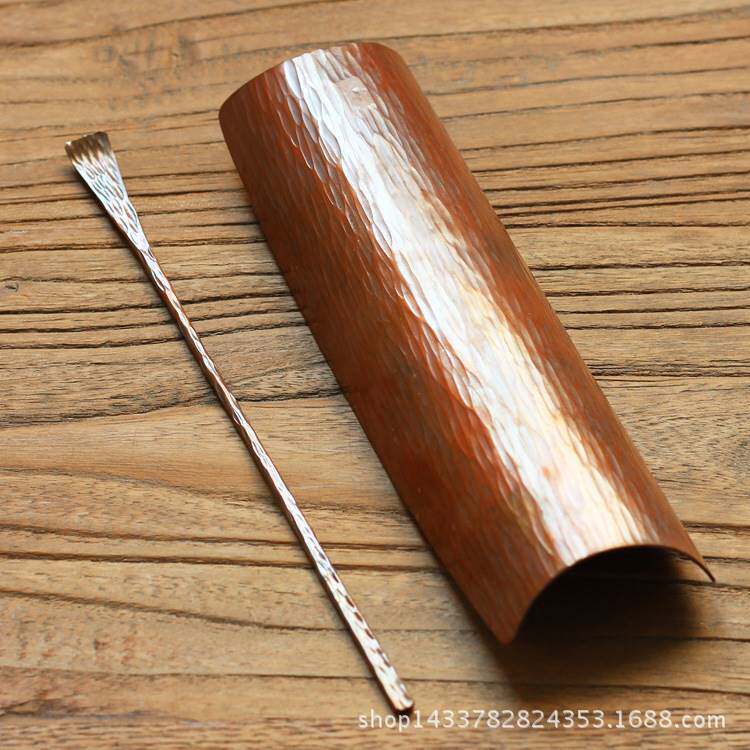 Pure Red Copper Hand Hammer Tattooed Tea Spoon Tea Scoop Tea Teaspoon Teaspoon Teaspoon Tea Scraping Tea Scraping Tea Lotus Bronze Art Tea Road Accessories-Taobao