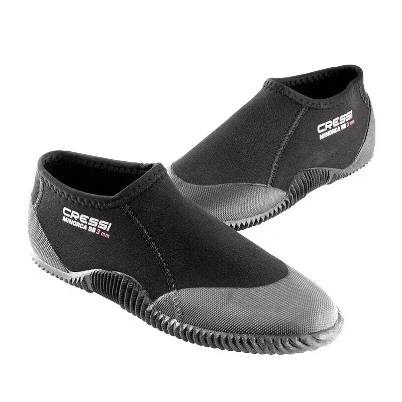 Italian CRESSI Professional Diving Boots Water Lung Deep Diving Shoes 3mm paired with open footed webbed