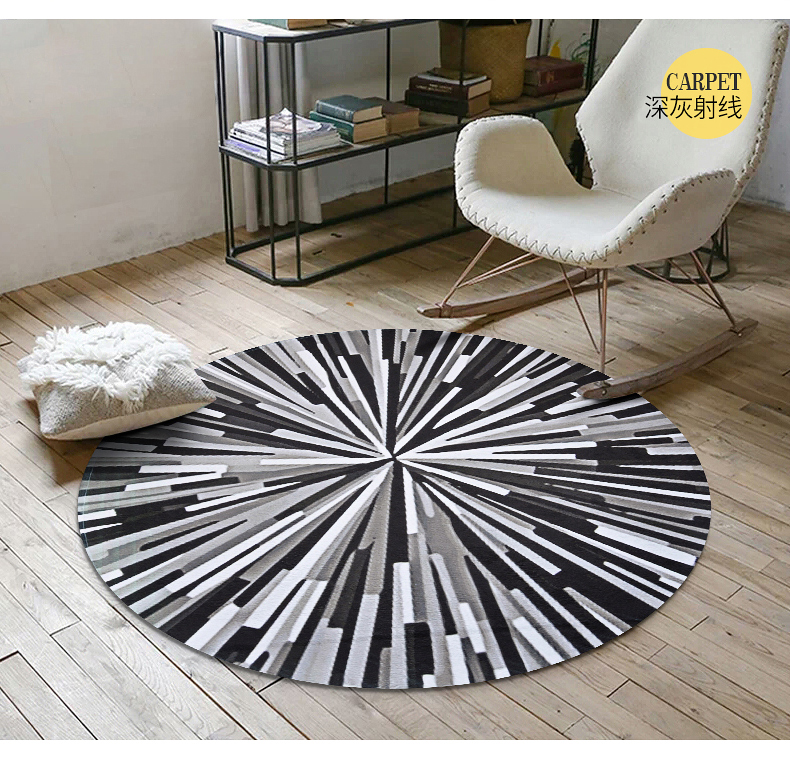 Xu hướng thêu Naisi Thảm tròn Phòng ngủ Bắc Âu Giỏ tròn Chăn Cloakroom Ảnh Trang chủ Ghế máy tính Mat thảm lông trải sàn phòng ngủ