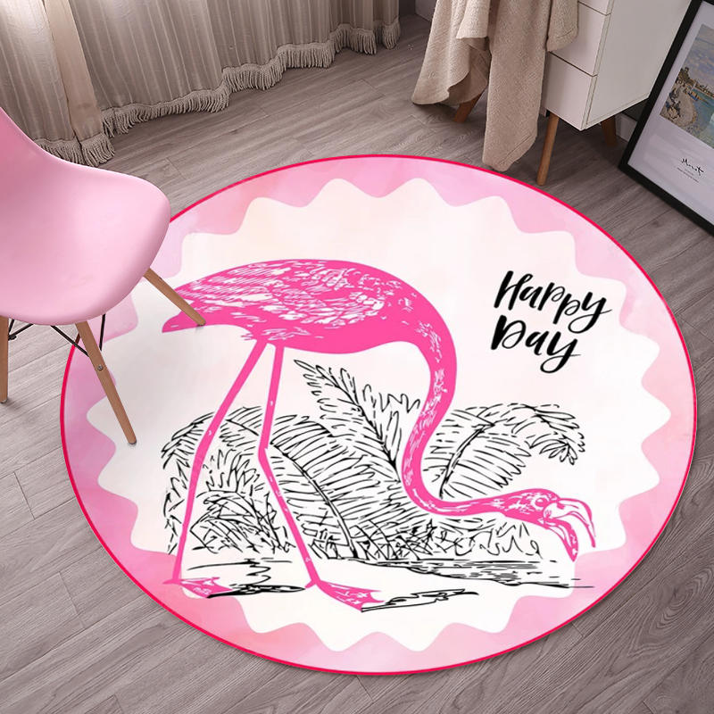 Bắc Âu in net dễ thương phim hoạt hình tròn thảm phòng ngủ phòng khách máy tính ghế xoay ghế treo giỏ phân yoga - Thảm báo giá thảm trải sàn hội trường