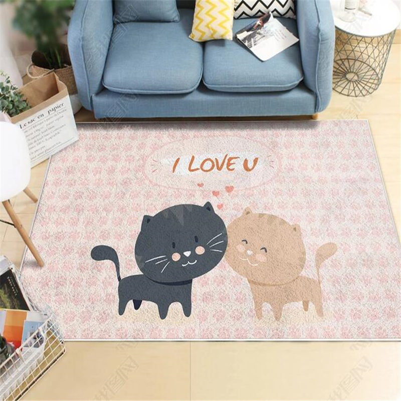Nordic Cartoon phòng khách bàn sofa thảm phòng ngủ cạnh giường ngủ chăn mở đáng yêu phòng tatami mat tùy chỉnh - Thảm thảm ngủ văn phòng