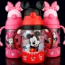 Disney trẻ em cốc ống hút có tay cầm cốc hoạt hình dễ thương bé học cách uống cốc mẫu giáo bé uống nước cốc - Cup / Table ware / mài / Phụ kiện