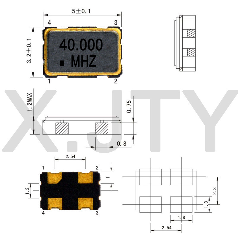 Current stock supply active crystal oscillator 5032 OSC 40MHZ high-precision wide temperature quartz crystal oscillator with voltage-Taobao